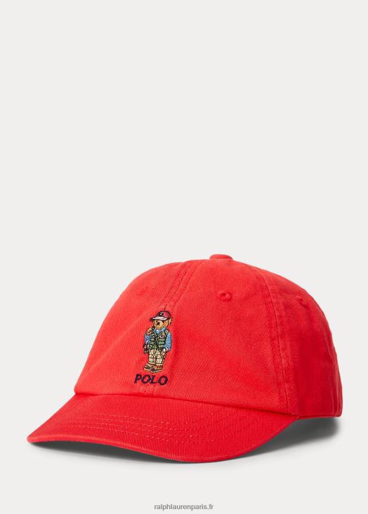 casquette chino polo bear 46T60T8337 bébé Ralph Lauren récif rouge