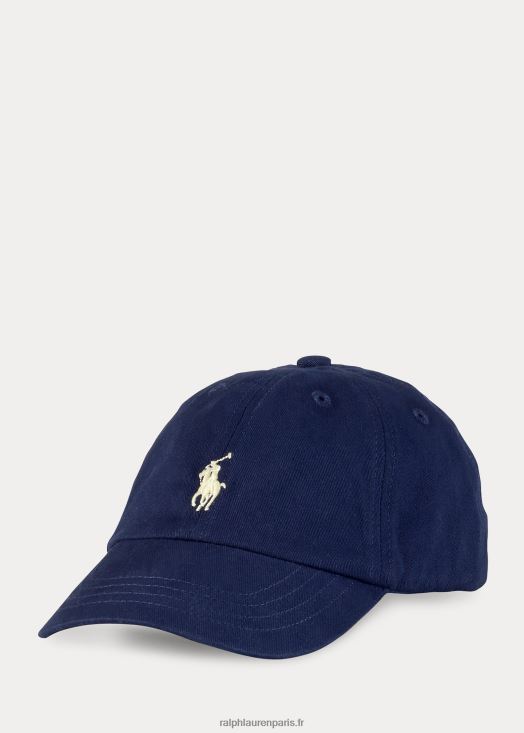 casquette de baseball chino en coton 46T60T8016 bébé Ralph Lauren marine