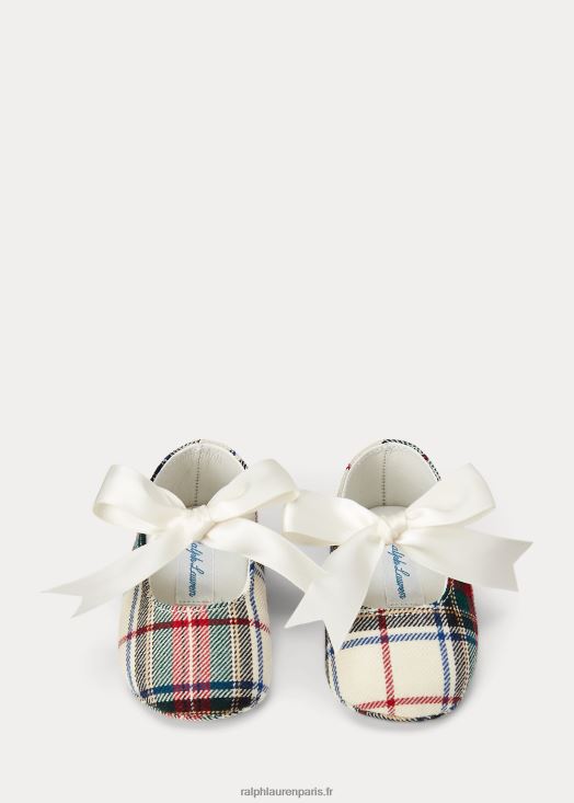 Pantoufles briley en coton à carreaux 46T60T8346 bébé Ralph Lauren