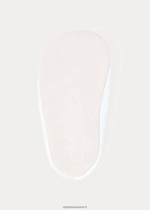 pantoufle briley satin mary jane 46T60T8134 bébé Ralph Lauren satin blanc