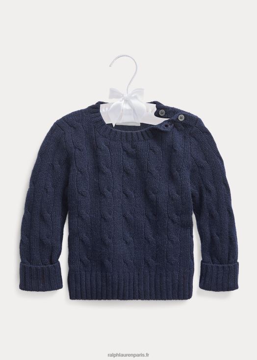 l'iconique pull en cachemire torsadé 46T60T7999 bébé Ralph Lauren marine raffinée - Cliquez sur l'image pour la fermer