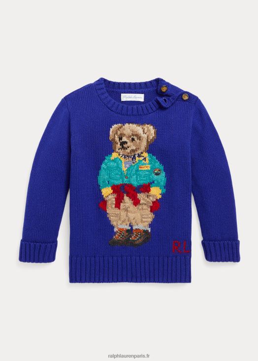 pull col rond ours polo 46T60T8319 bébé Ralph Lauren ville royale