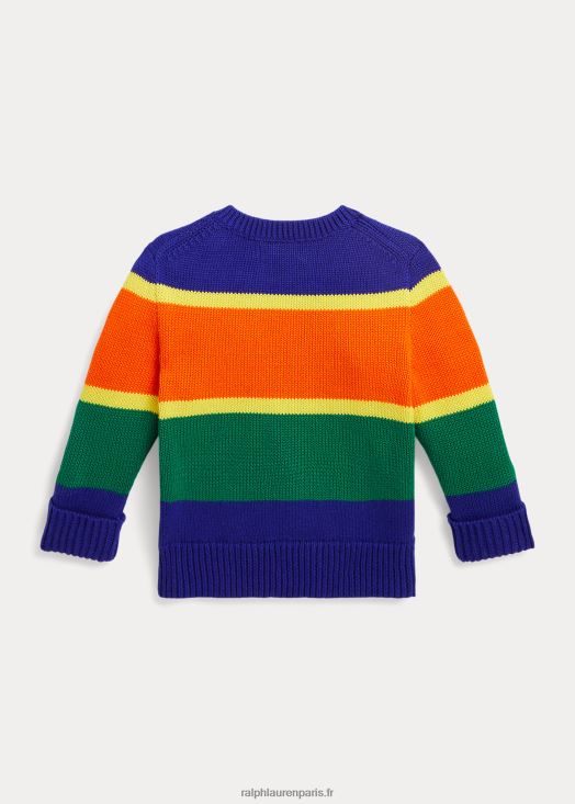 pull en coton à rayures 46T60T8316 bébé Ralph Lauren ville royale multi