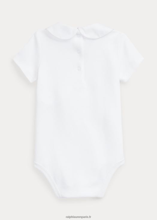 body en coton à broderie nautique 46T60T7704 bébé Ralph Lauren voilier blanc