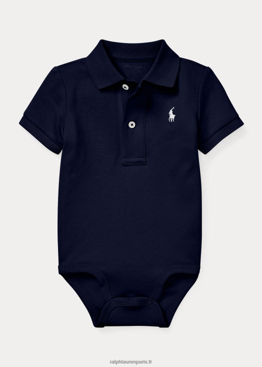 body polo en coton doux 46T60T7693 bébé Ralph Lauren marine raffinée