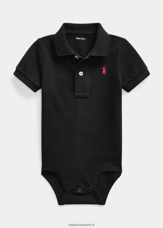 body polo en maille de coton 46T60T10009 bébé Ralph Lauren noir