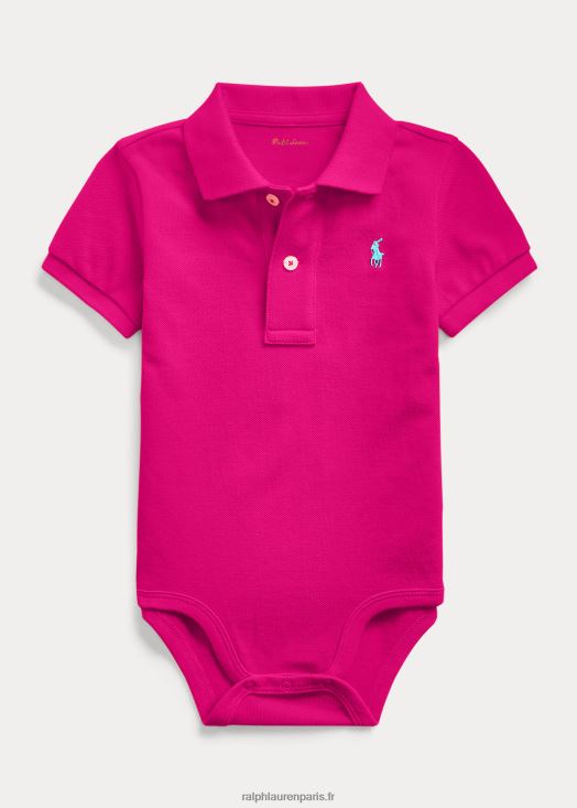 body polo en maille de coton 46T60T7682 bébé Ralph Lauren ciel rose