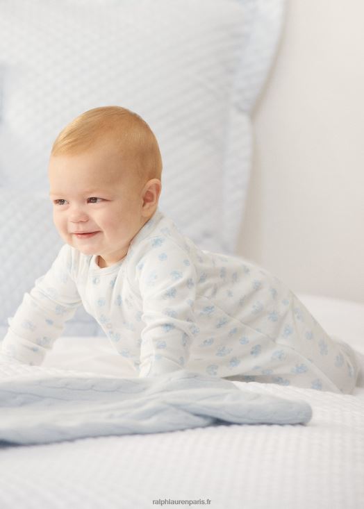 combinaison de robe convertible en coton 46T60T8179 bébé Ralph Lauren multi bleu