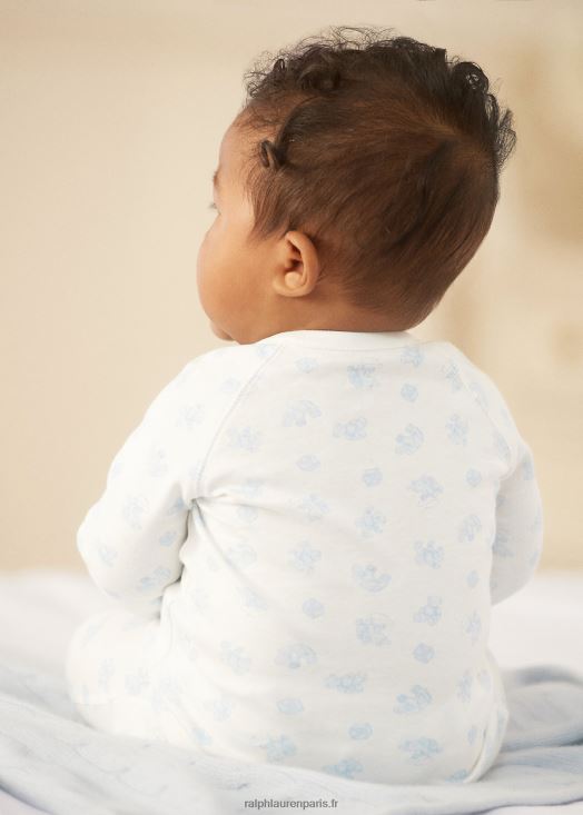 ensemble haut et pantalon en coton à imprimé ours 46T60T7796 bébé Ralph Lauren multi bleu