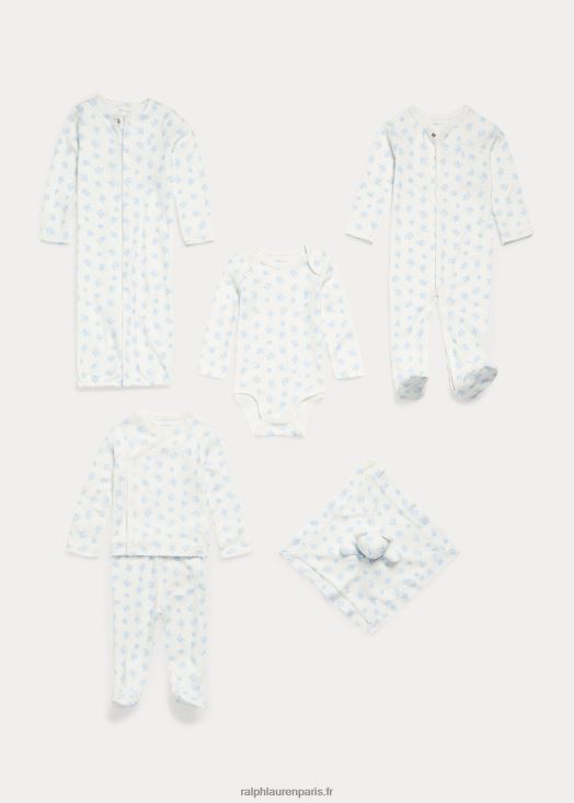 ensemble haut et pantalon en coton à imprimé ours 46T60T7796 bébé Ralph Lauren multi bleu