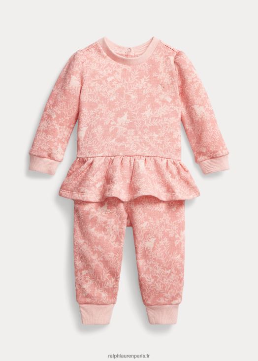 ensemble haut et pantalon en polaire à imprimé jardin 46T60T7790 bébé Ralph Lauren créature de jardin floral