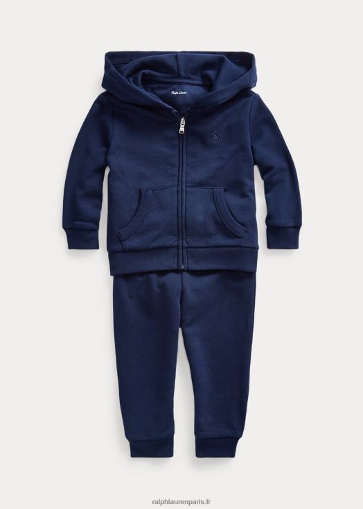 ensemble sweat à capuche et pantalon en molleton 46T60T7780 bébé Ralph Lauren marine raffinée