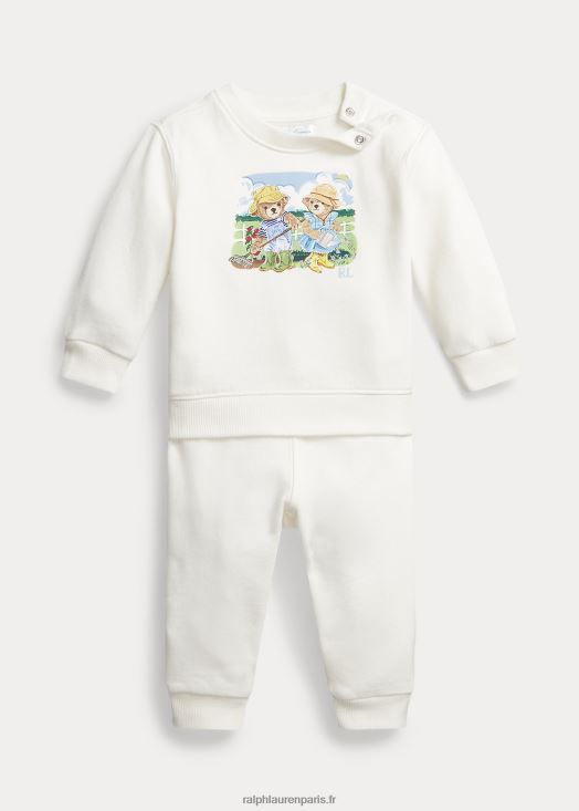 ensemble sweat-shirt et pantalon en polaire polo bear 46T60T7786 bébé Ralph Lauren ours de jardin garçon