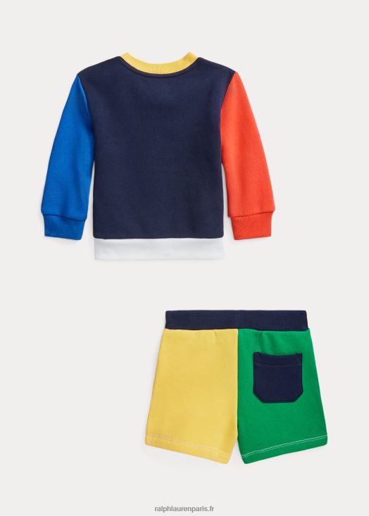 ensemble sweat & short en molleton à logo 46T60T7763 bébé Ralph Lauren multicolore blanc
