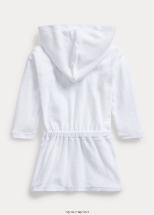 couverture en éponge à capuche 46T60T7956 bébé Ralph Lauren blanc