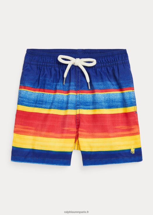 maillot de bain voyageur 46T60T7943 bébé Ralph Lauren bande bleue/jaune