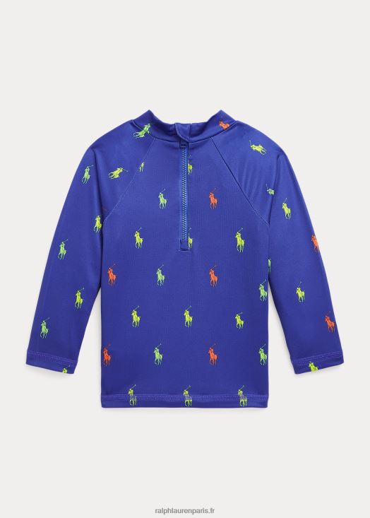 maillot polo poney performance rash guard 46T60T7951 bébé Ralph Lauren imprimé schiffli royal