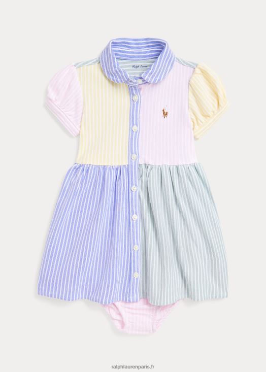 robe-chemise et bloomer amusants en maille 46T60T7847 bébé Ralph Lauren Harbour Island bleu multi