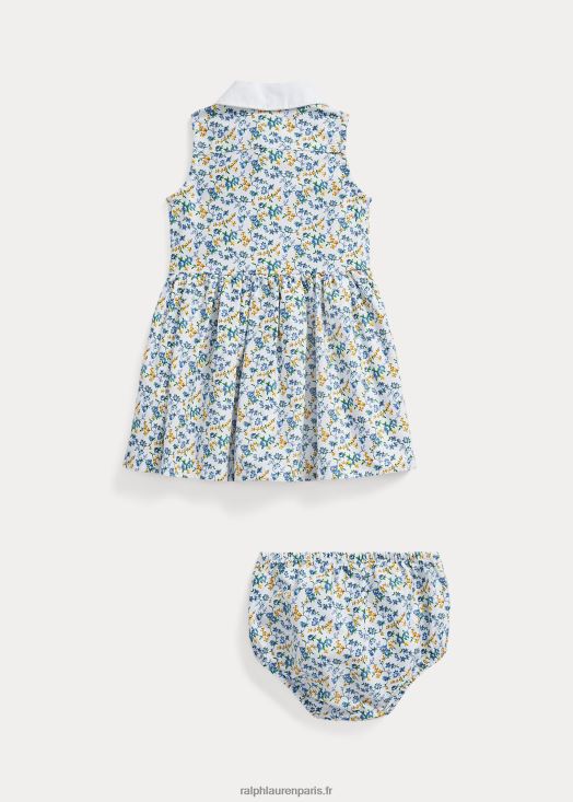 robe-chemise et bloomer en coton à fleurs 46T60T8232 bébé Ralph Lauren petite harpiste