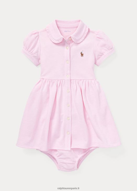 robe et bloomer oxford en maille 46T60T7850 bébé Ralph Lauren rose carmel