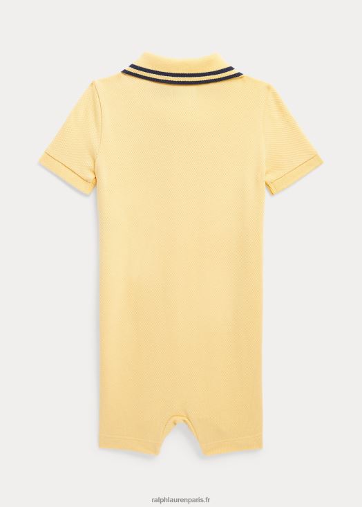polo short polo ours en coton 46T60T8147 bébé Ralph Lauren maïs jaune multi