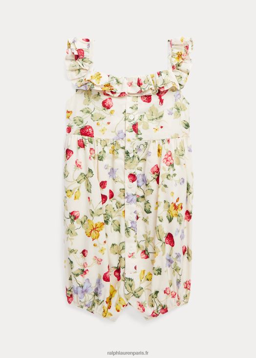 short bulle en batiste de coton fleuri 46T60T7674 bébé Ralph Lauren fraise florale