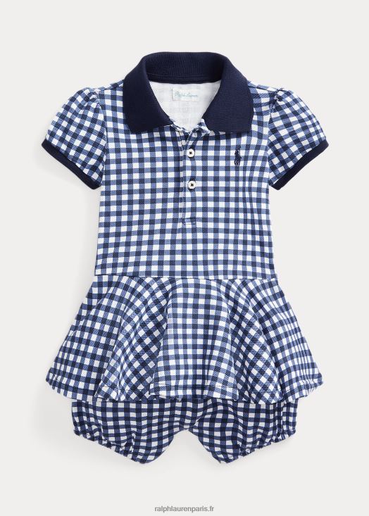 short à bulles de polo en maille vichy 46T60T8143 bébé Ralph Lauren vichy bleu - Cliquez sur l'image pour la fermer
