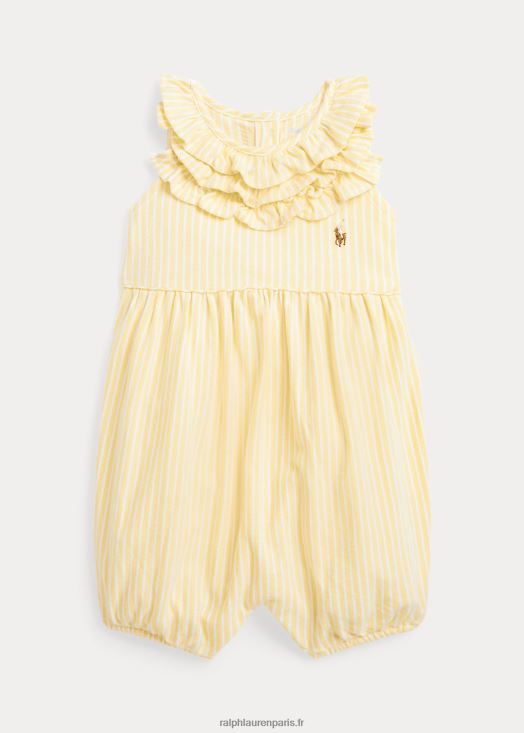 short à bulles en filet à rayures et à volants 46T60T7678 bébé Ralph Lauren maïs jaune multi