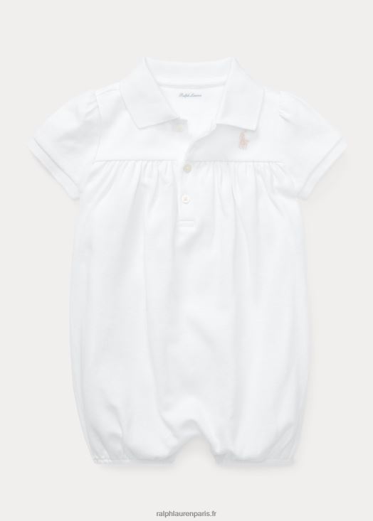short à bulles interlock 46T60T7670 bébé Ralph Lauren blanc