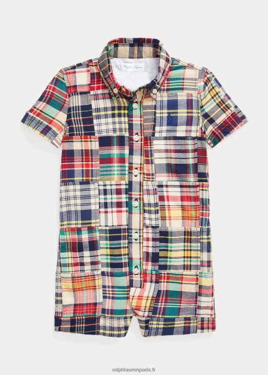 short en coton madras patchwork 46T60T8149 bébé Ralph Lauren madras patchwork