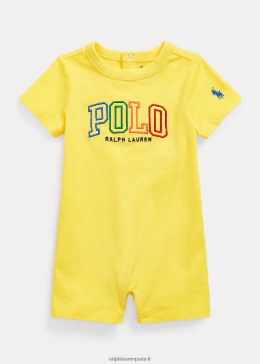 short en jersey de coton à logo 46T60T8152 bébé Ralph Lauren écrasement de citron