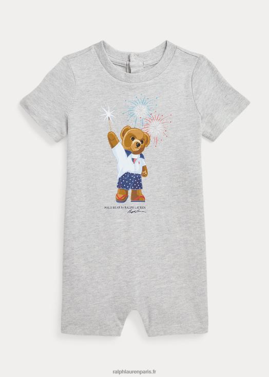 short en jersey de coton polo bear 46T60T10023 bébé Ralph Lauren andover bruyère