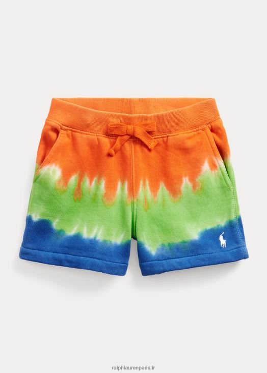 short en molleton dégradé tie-dye 46T60T8286 bébé Ralph Lauren étoile saphir multi
