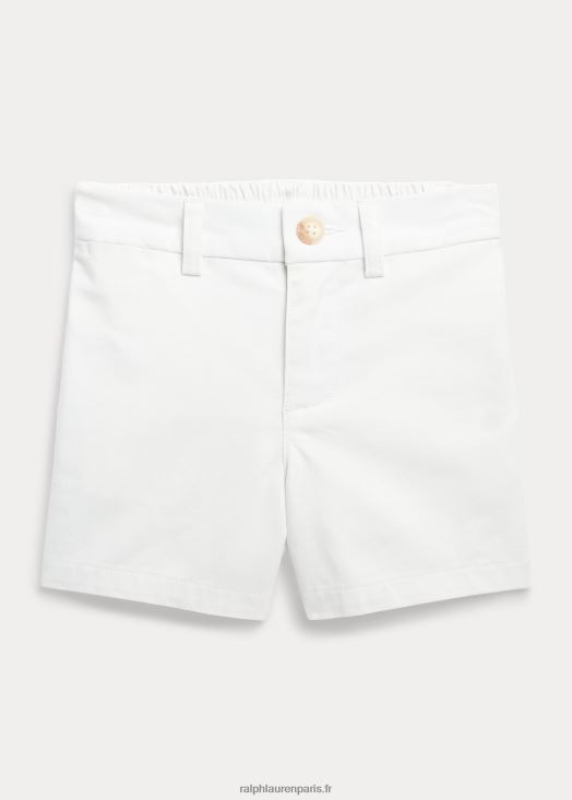 short en sergé flex abrasif 46T60T7916 bébé Ralph Lauren lavage de pont blanc