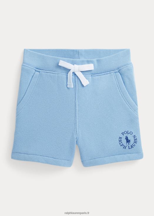 short polaire à logo big pony 46T60T7923 bébé Ralph Lauren poudre bleue