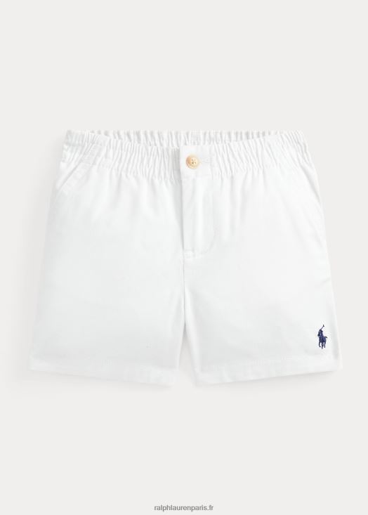 short polo prepster flex abrasion sergé 46T60T7905 bébé Ralph Lauren lavage de pont blanc