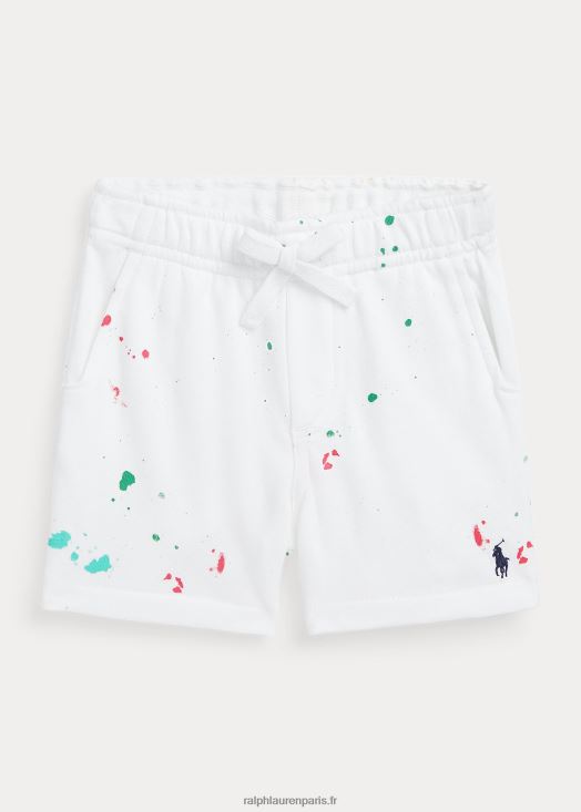 short spa en molleton à imprimé éclaboussures de peinture 46T60T7929 bébé Ralph Lauren blanc