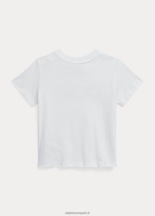 t-shirt en jersey de coton à logo 46T60T7881 bébé Ralph Lauren blanc