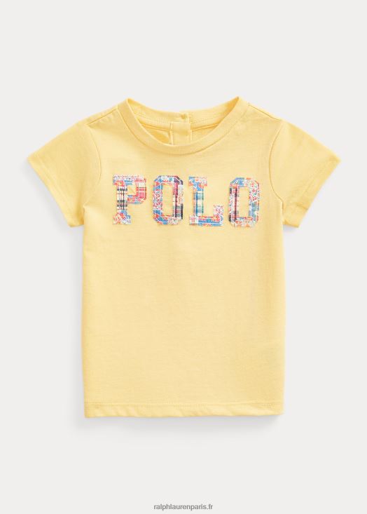 t-shirt en jersey de coton à logo 46T60T8262 bébé Ralph Lauren maïs jaune