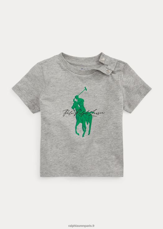 t-shirt en jersey de coton à logo big pony 46T60T8258 bébé Ralph Lauren andover bruyère