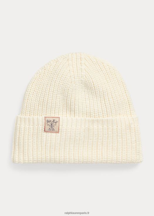 bonnet en coton à point de cardigan 46T60T7472 enfants Ralph Lauren crème de club