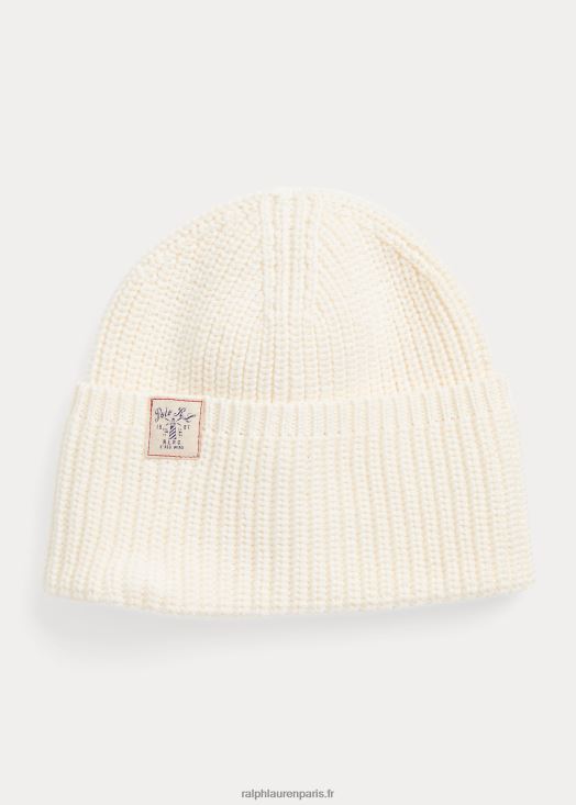 bonnet en coton à point de cardigan 46T60T7626 enfants Ralph Lauren crème de club