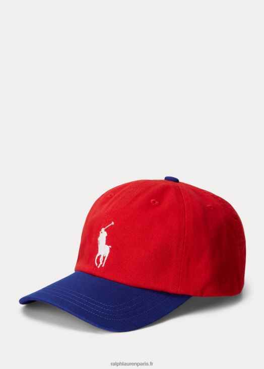 casquette big pony en sergé de coton 46T60T6499 enfants Ralph Lauren rl 2000 multi rouge