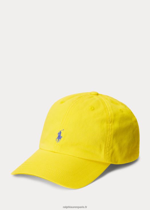 casquette chino en coton 46T60T6632 enfants Ralph Lauren écrasement de citron