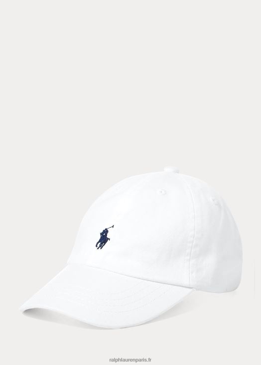 casquette de baseball chino en coton 46T60T5952 enfants Ralph Lauren blanc