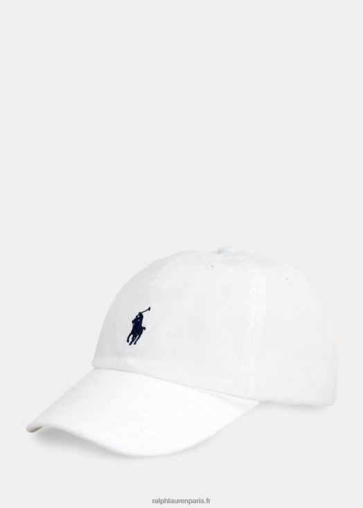casquette de baseball chino en coton 46T60T6322 enfants Ralph Lauren blanc