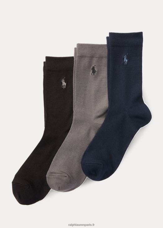 Lot de 3 plats super doux 46T60T6318 enfants Ralph Lauren bleu marine assorti