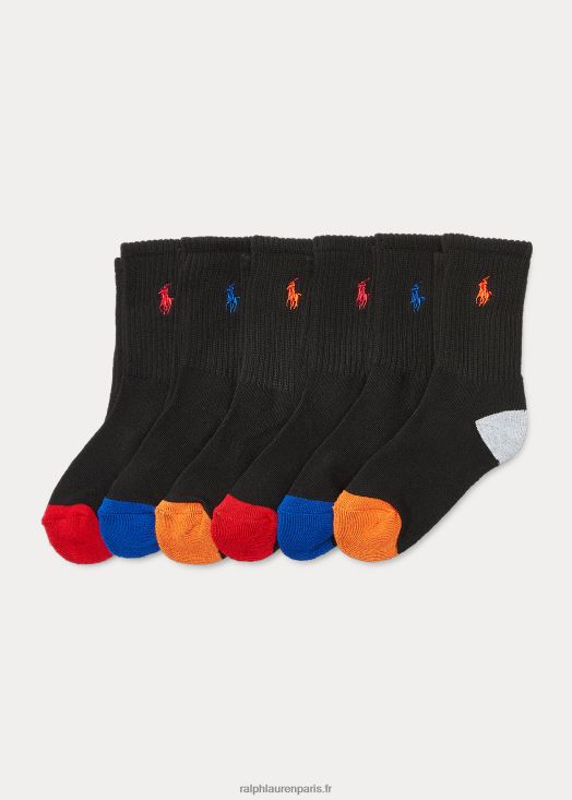 Lot de 6 paires de chaussettes athlétiques 46T60T5958 enfants Ralph Lauren noir