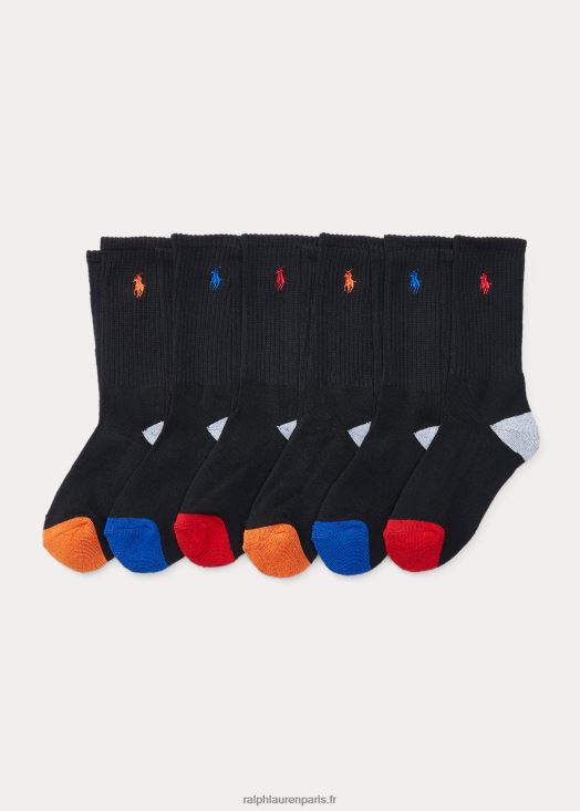 Lot de 6 paires de chaussettes athlétiques 46T60T6325 enfants Ralph Lauren noir