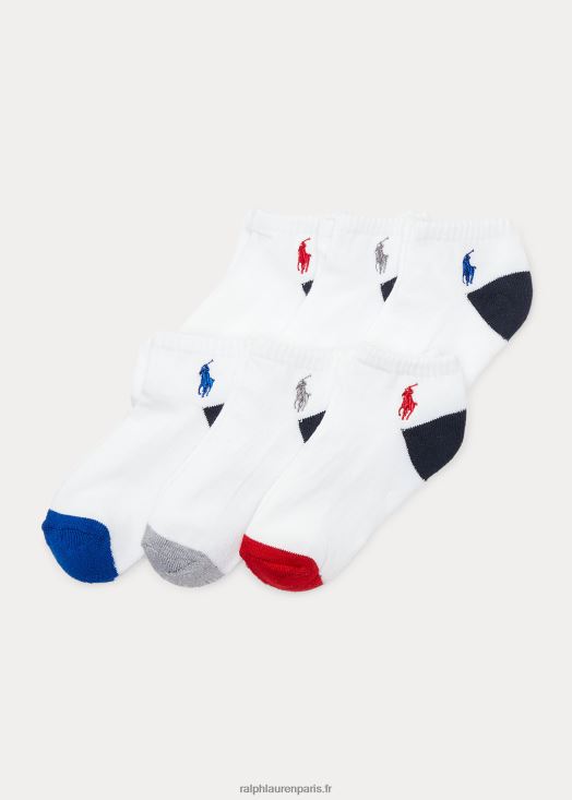 Lot de 6 paires de chaussettes de sport 46T60T5957 enfants Ralph Lauren blanc